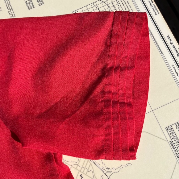 Vintage 70s Elite Pleated Collar Button Up Blouse - Picture 6 of 6